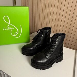 Sam Edelman Black Combat Boots